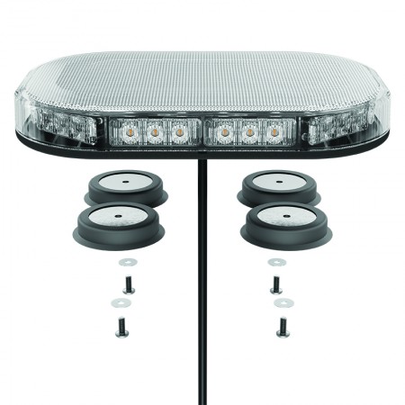 Mini R65 LED Lightbar - Magnetic Mount - Clear Lens